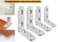 10Pcs Corner Braces Brackets Right Angle L shape Stainless Steel Brace Bracket