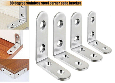 10Pcs Corner Braces Brackets Right Angle L shape Stainless Steel Brace Bracket