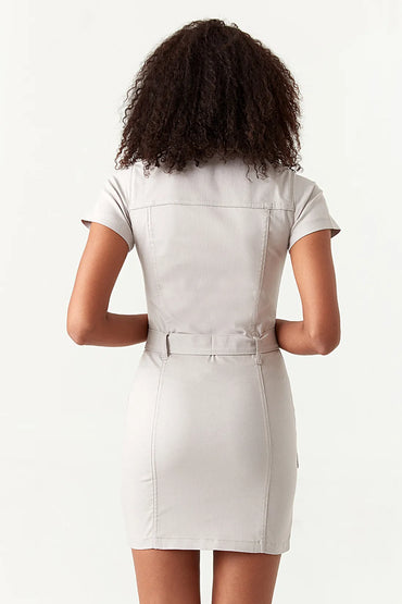 Grey D-Ring Casual Bodycon Dress