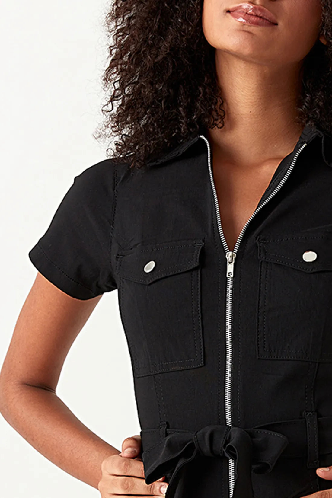 Black Casual Bengaline Dress