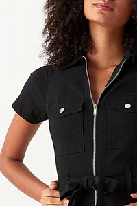 Black Casual Bengaline Dress
