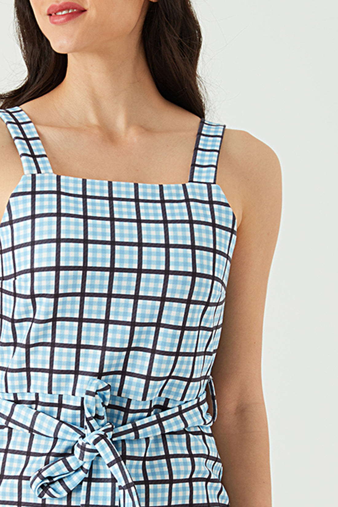 Blue Check Pinny Dress