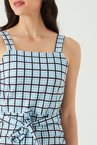 Blue Check Pinny Dress