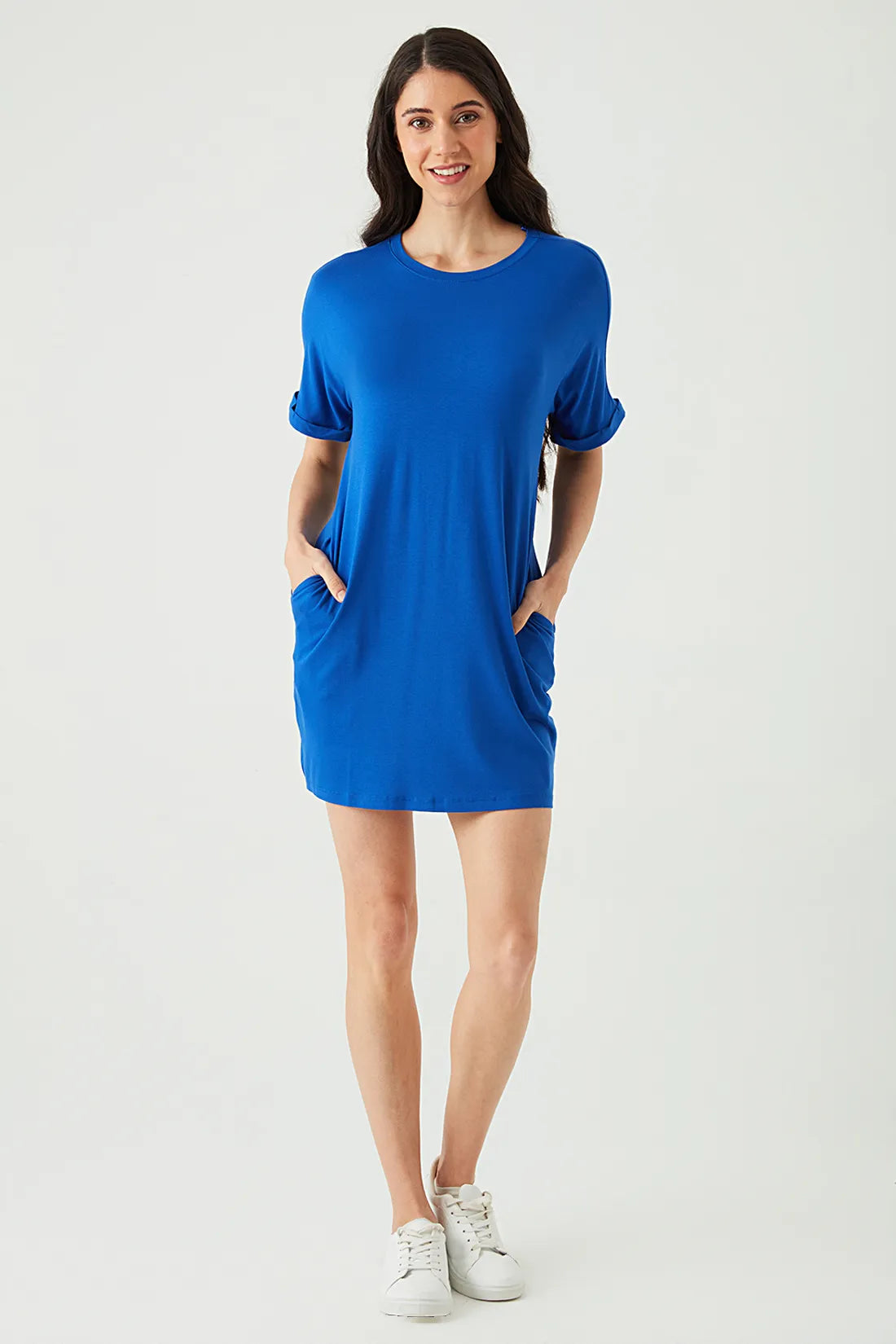 Cobalt Pocket Detail T-Shirt Dress