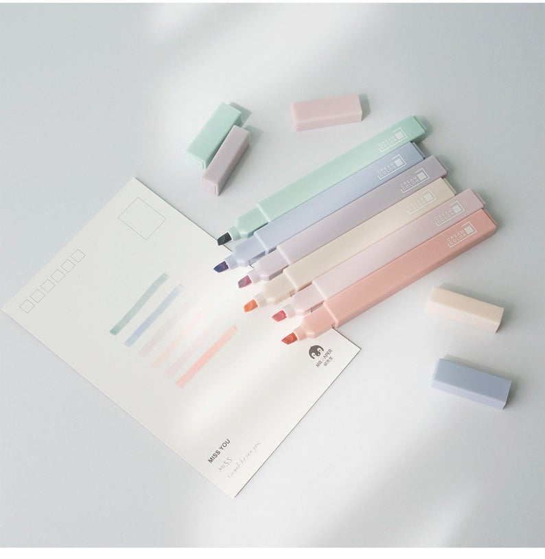 Muted Pastel Highlighter Pen Set