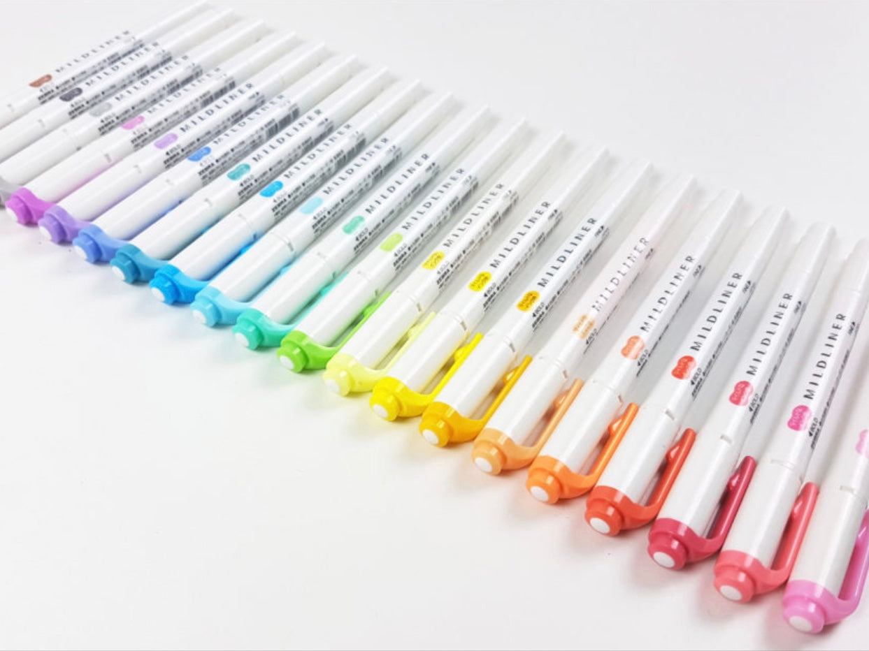 Mildliner Dual Tip Markers and Highlighters