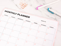 Monthly Desk Planner