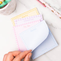 Pastel Gingham Aesthetic Memo Pads