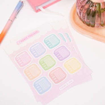 Habit Tracker Sticker Sheet