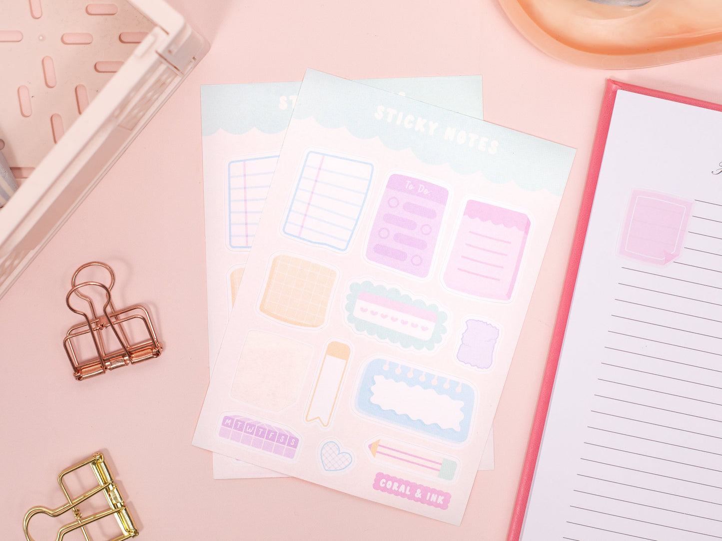 Sticky Notes Sticker Sheet