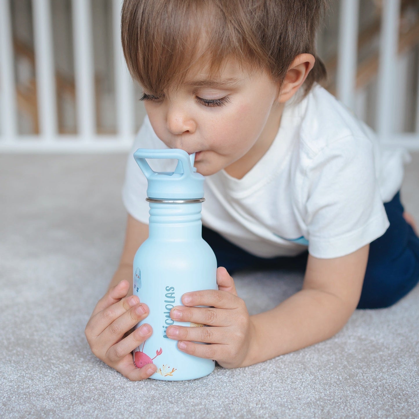 JBØRN Personalised Stainless Steel Kids Water Bottle
