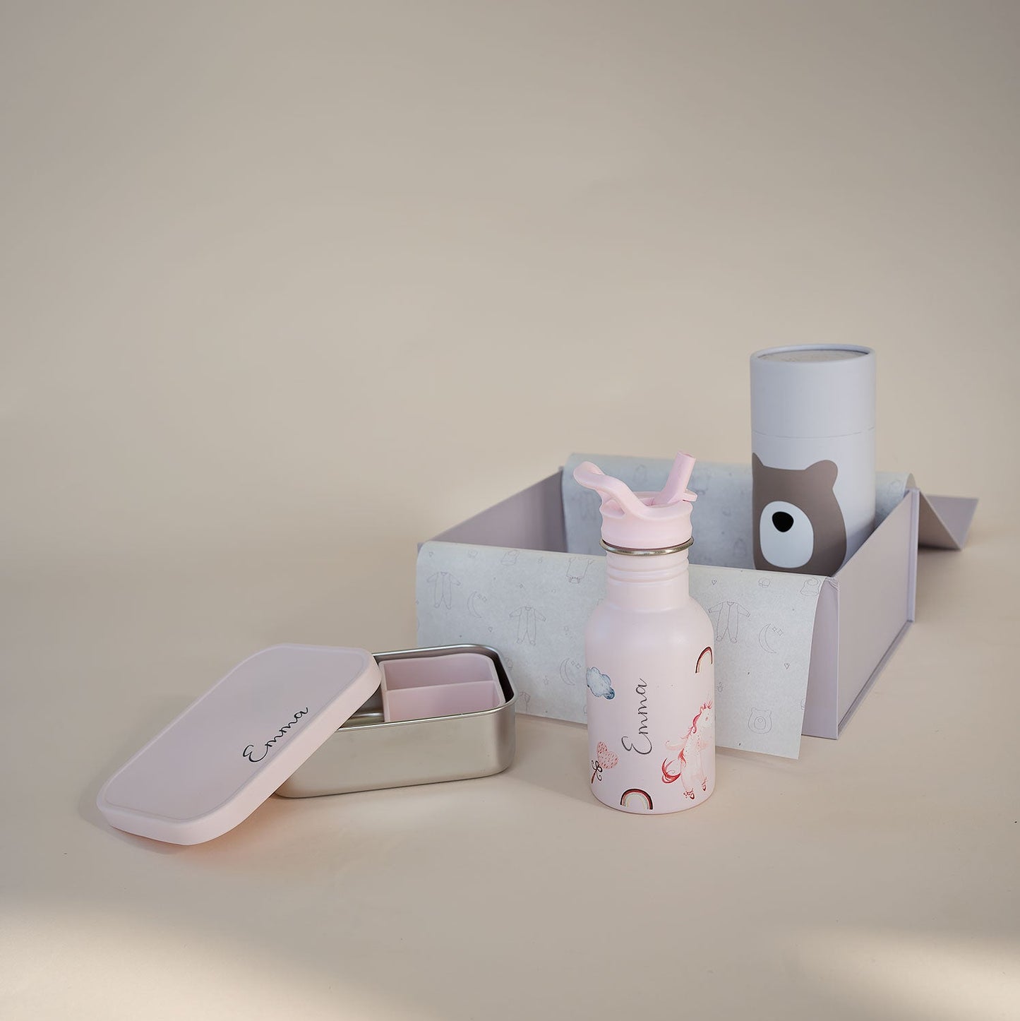 JBØRN Personalised Water Bottle & Lunch Box Set