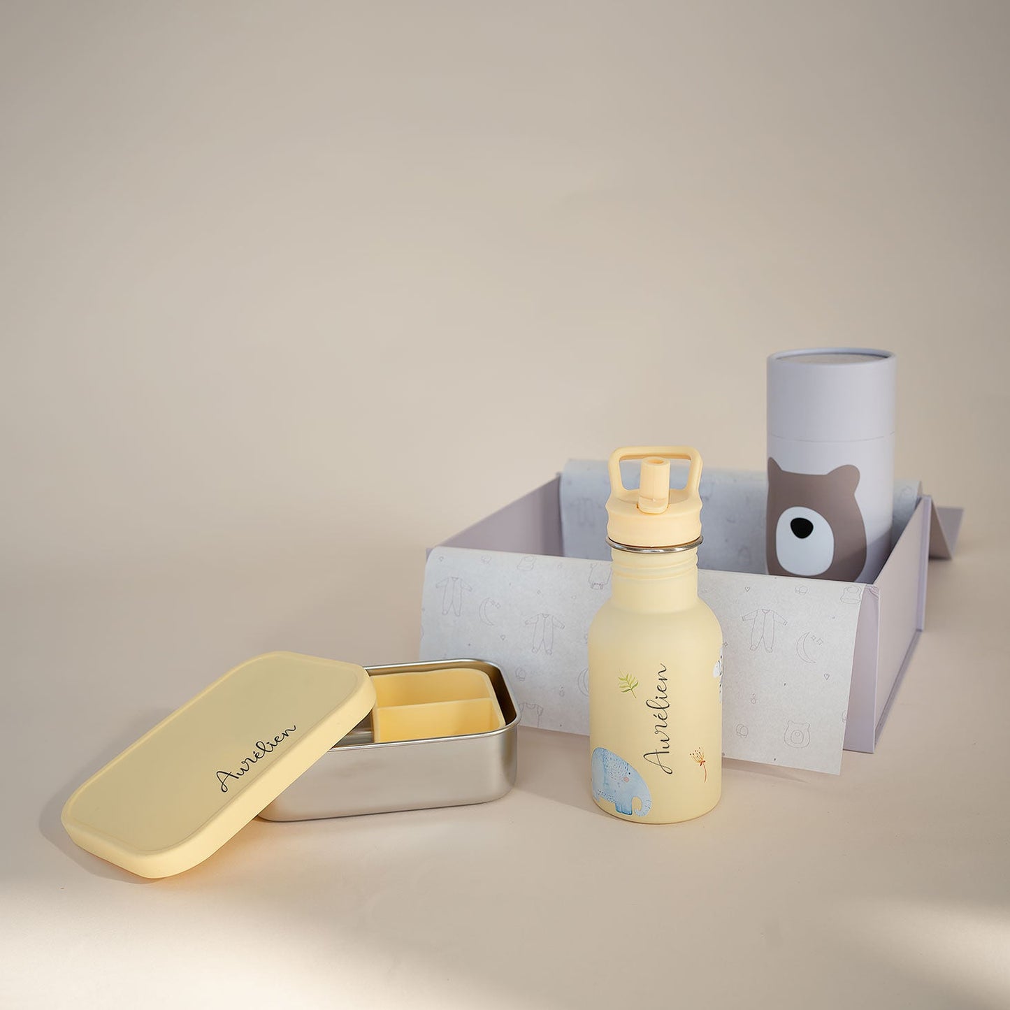 JBØRN Personalised Water Bottle & Lunch Box Set