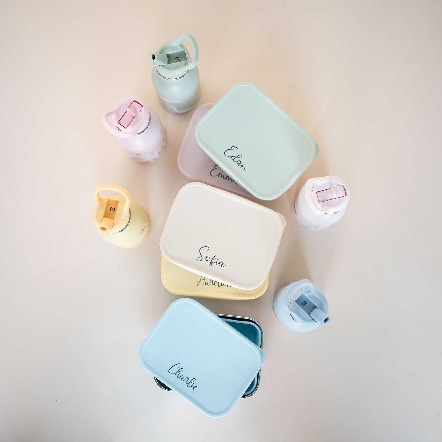 JBØRN Personalised Water Bottle & Lunch Box Set