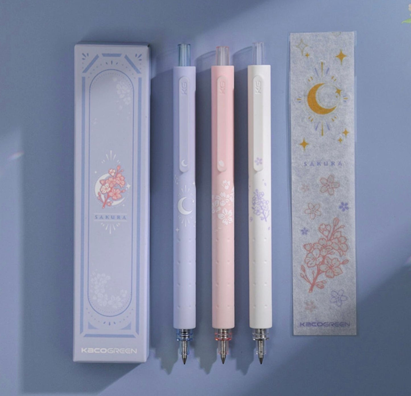 Set Of Floral Gel Pens