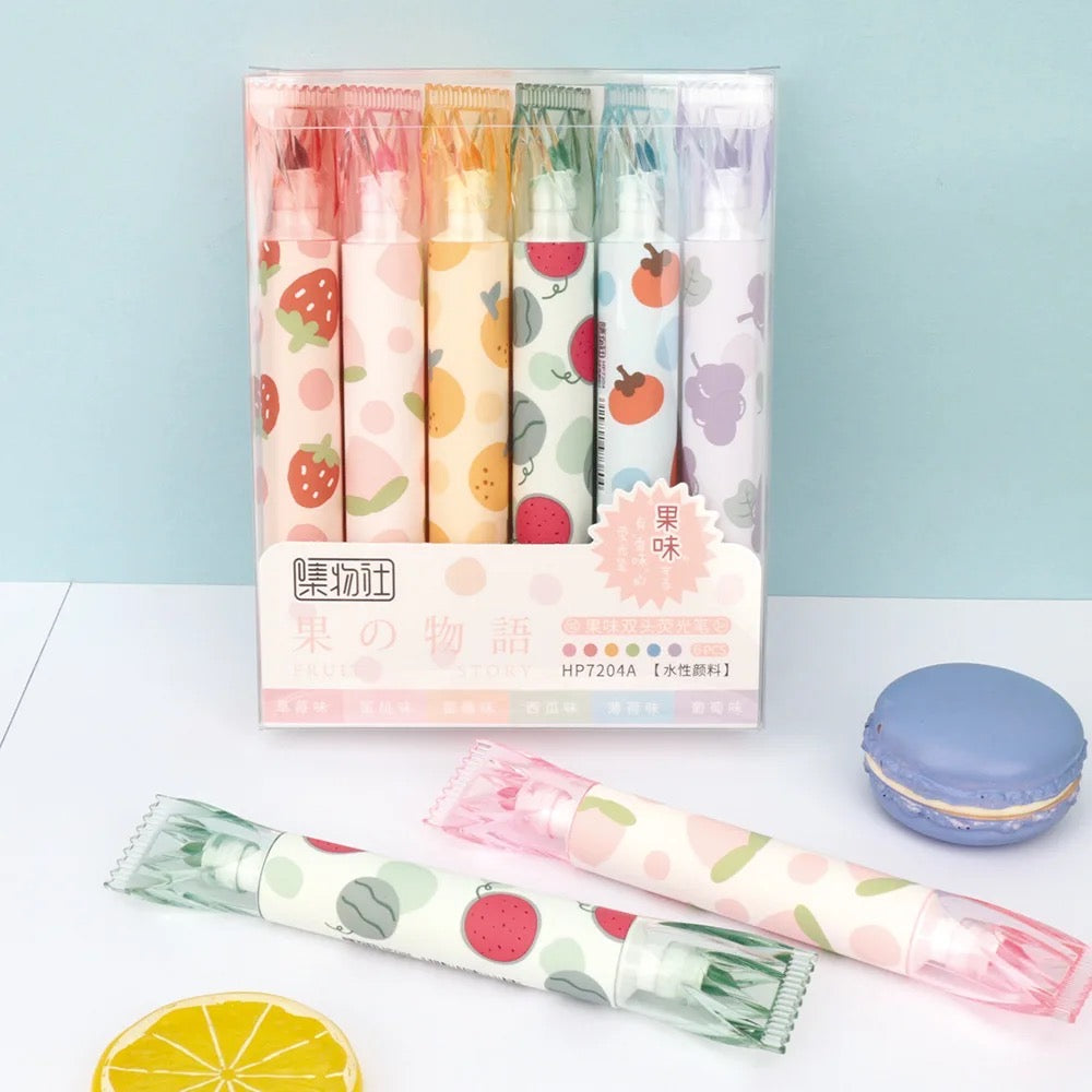 Scented Fruit Highlighter Marker Pens