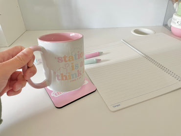 Stationery Is All I Think About Drink Coaster