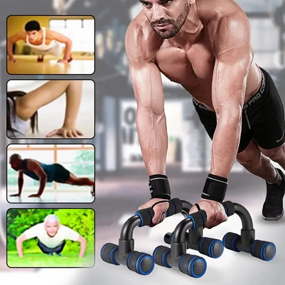 1pair U-shaped Push-up Rack Fitness Equipment Hand Sponge Grip Muscle Training Push Up Bar Chest Home Gym Body Building (orange)