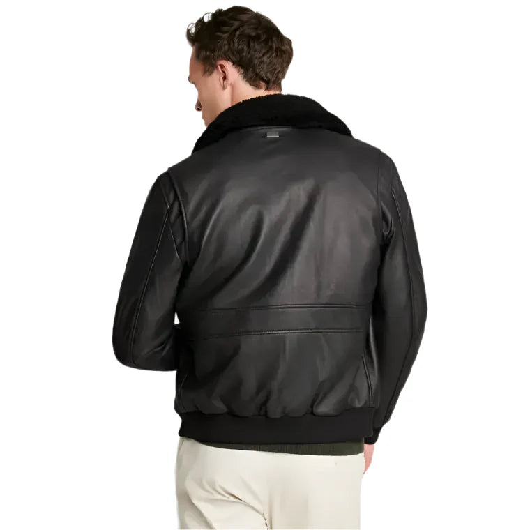 Mens Lambskin Leather Biker Jacket-1