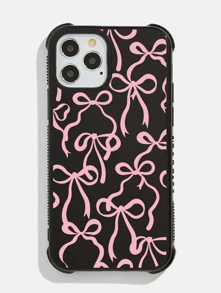Black & Pink Bows Shock iPhone Case