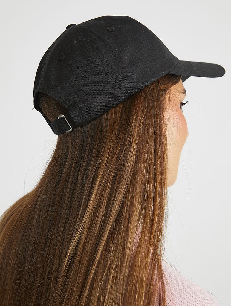 Bow Disco Ball Cap in Black