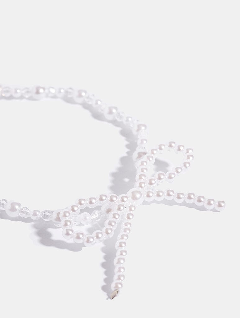 Bow Pearl Beaded Strap