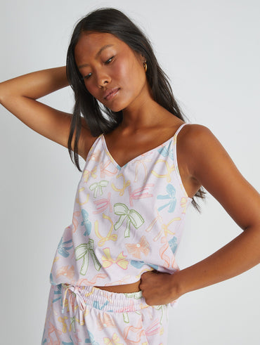 Bow Print Cami & Short Pyjama Set