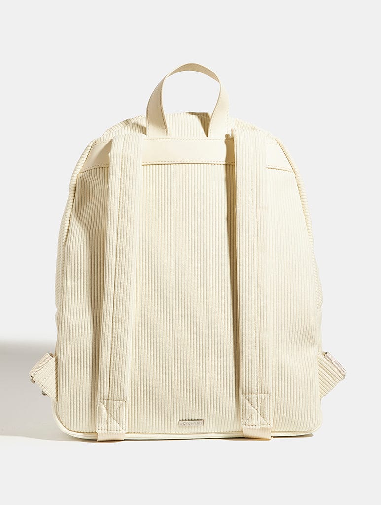 Burgundy Bow Embroidered Backpack