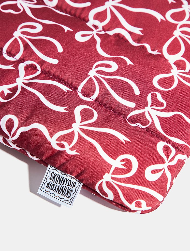 Burgandy Bows Laptop Sleeve