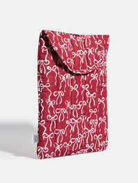 Burgandy Bows Laptop Sleeve
