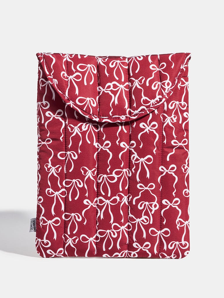 Burgandy Bows Laptop Sleeve
