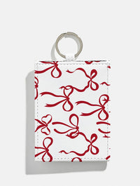 Burgundy Bows Card Holder