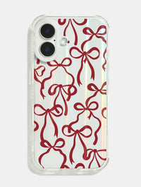 Burgundy Bows Shock iPhone Case