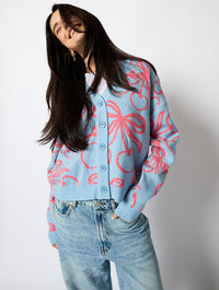 Cherry Bow Knitted Cardigan