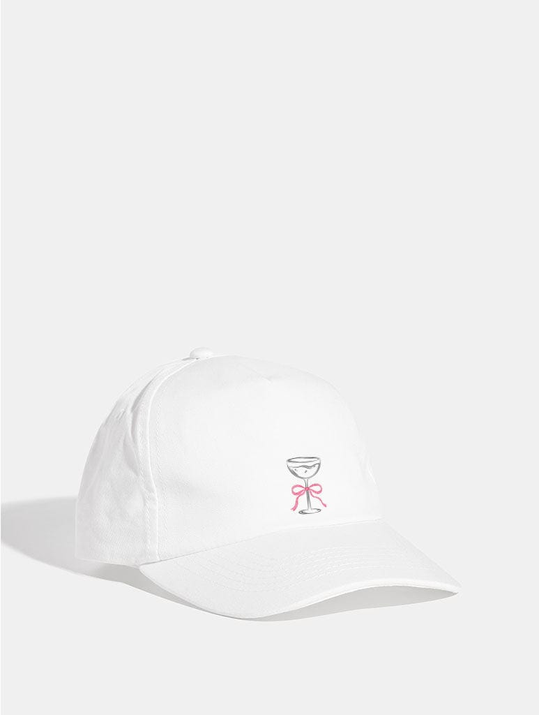 Cocktail Bow Cap in White