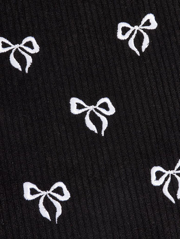 Embroidered Bow Laptop Case