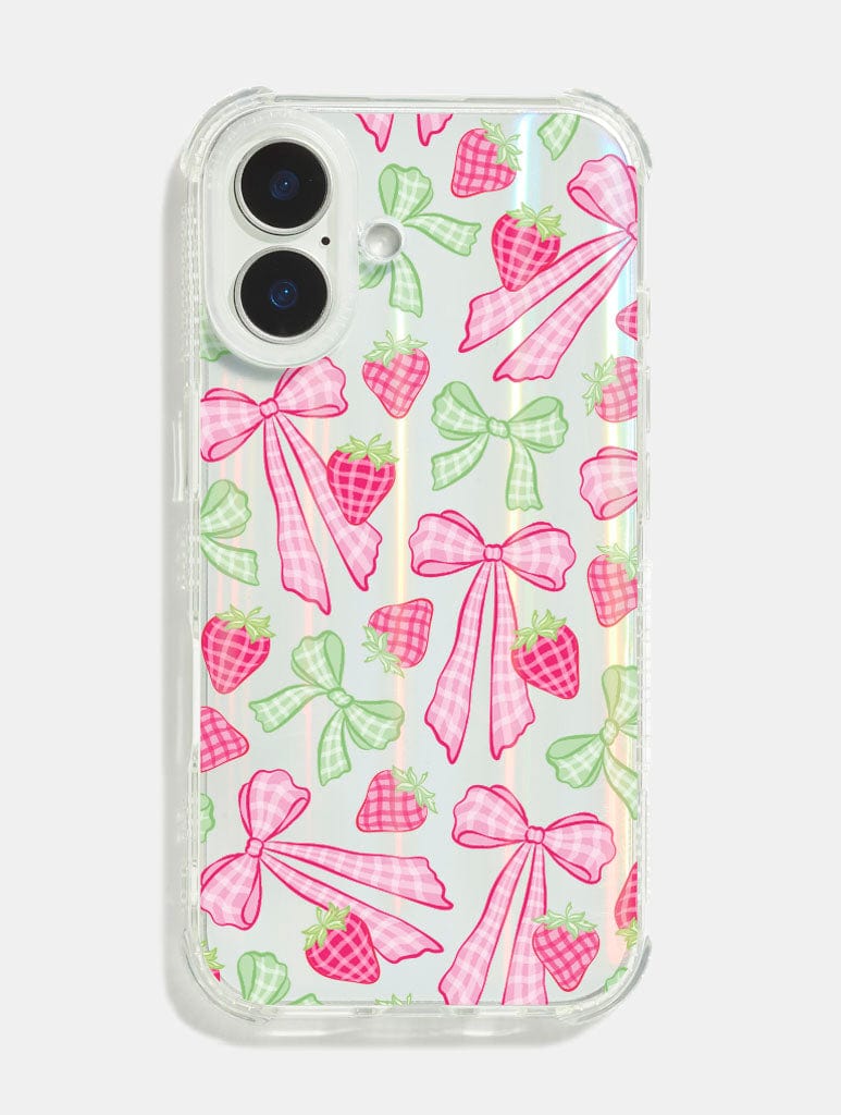 Gingham Bow Shock iPhone Case