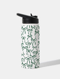 Green Bows 18oz Stainless Steel Water Bottle