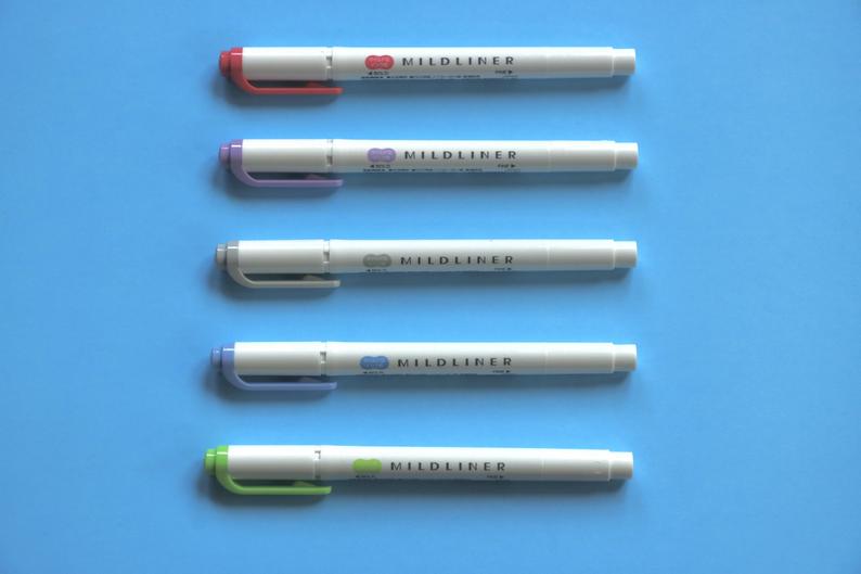 Mildliner Dual Tip Markers and Highlighters