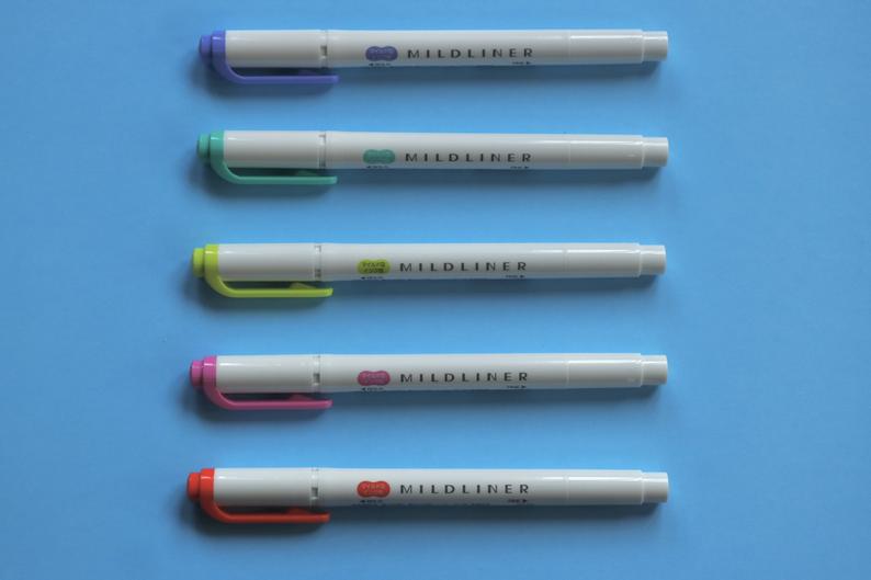 Mildliner Dual Tip Markers and Highlighters