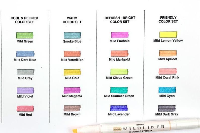 Mildliner Dual Tip Markers and Highlighters
