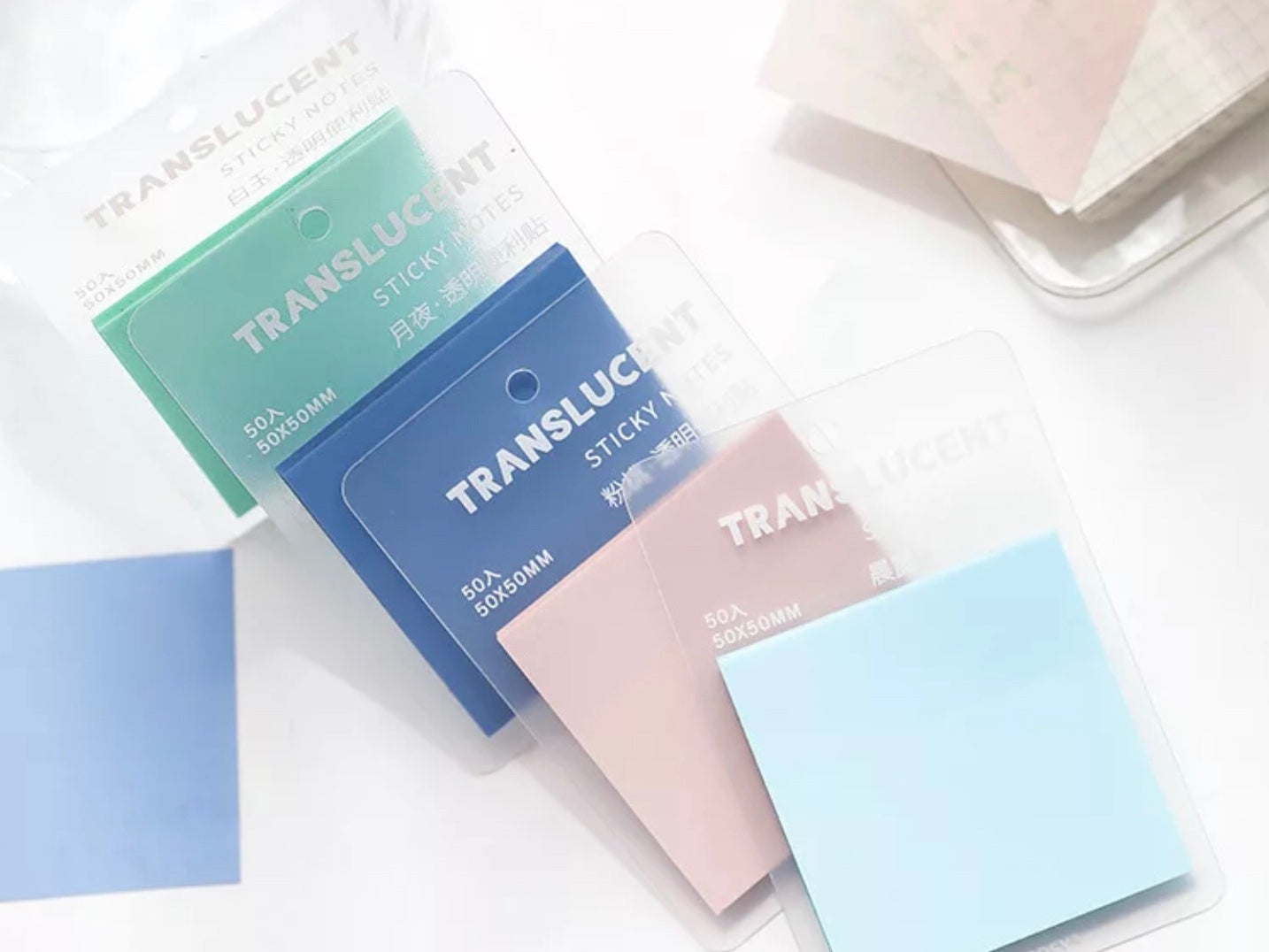 Coloured Transparent Sticky Notes