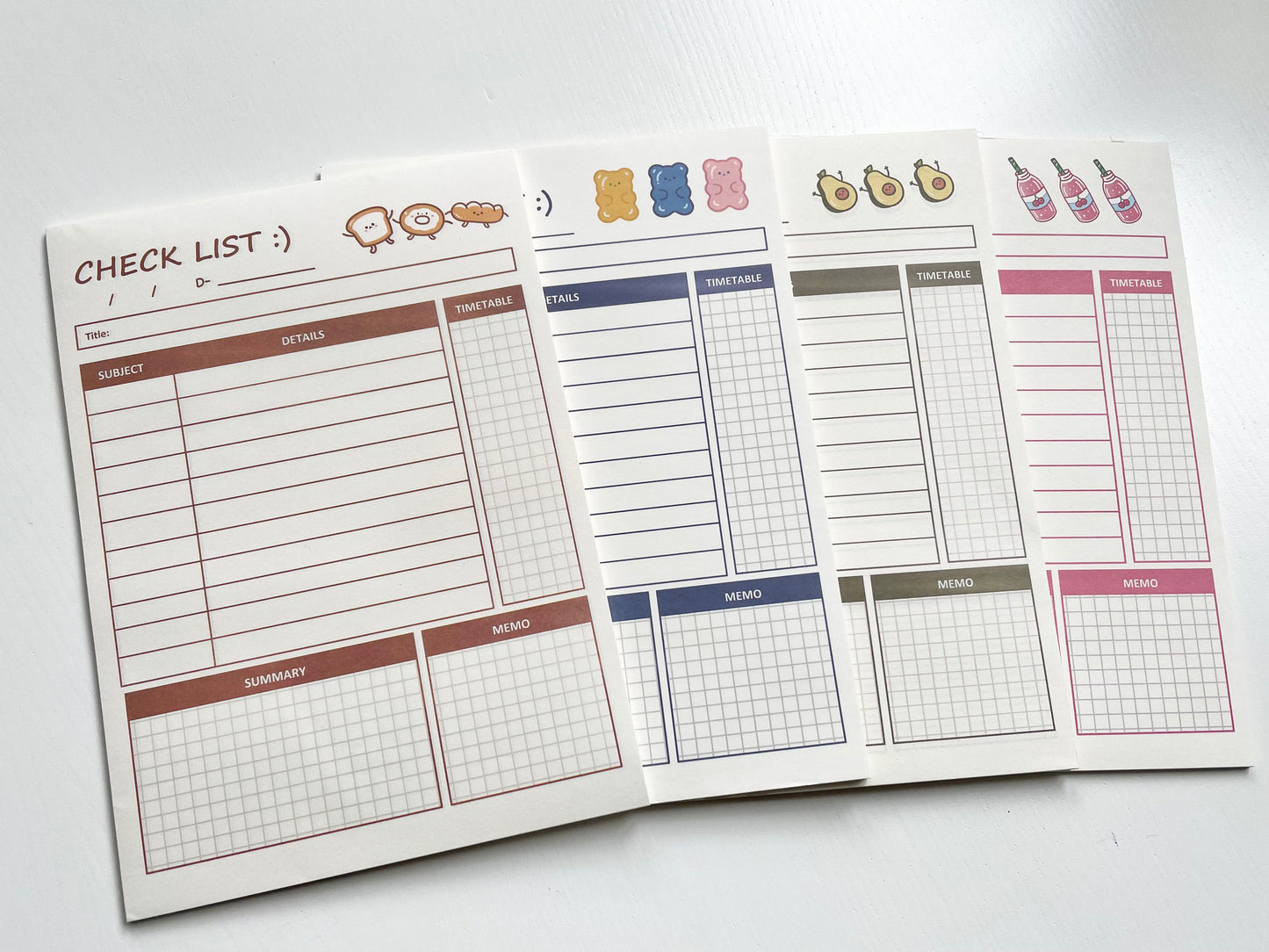 Kawaii Memo Pad Notepaper Sets