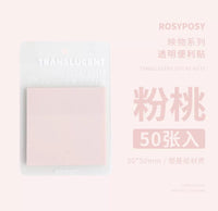 Coloured Transparent Sticky Notes