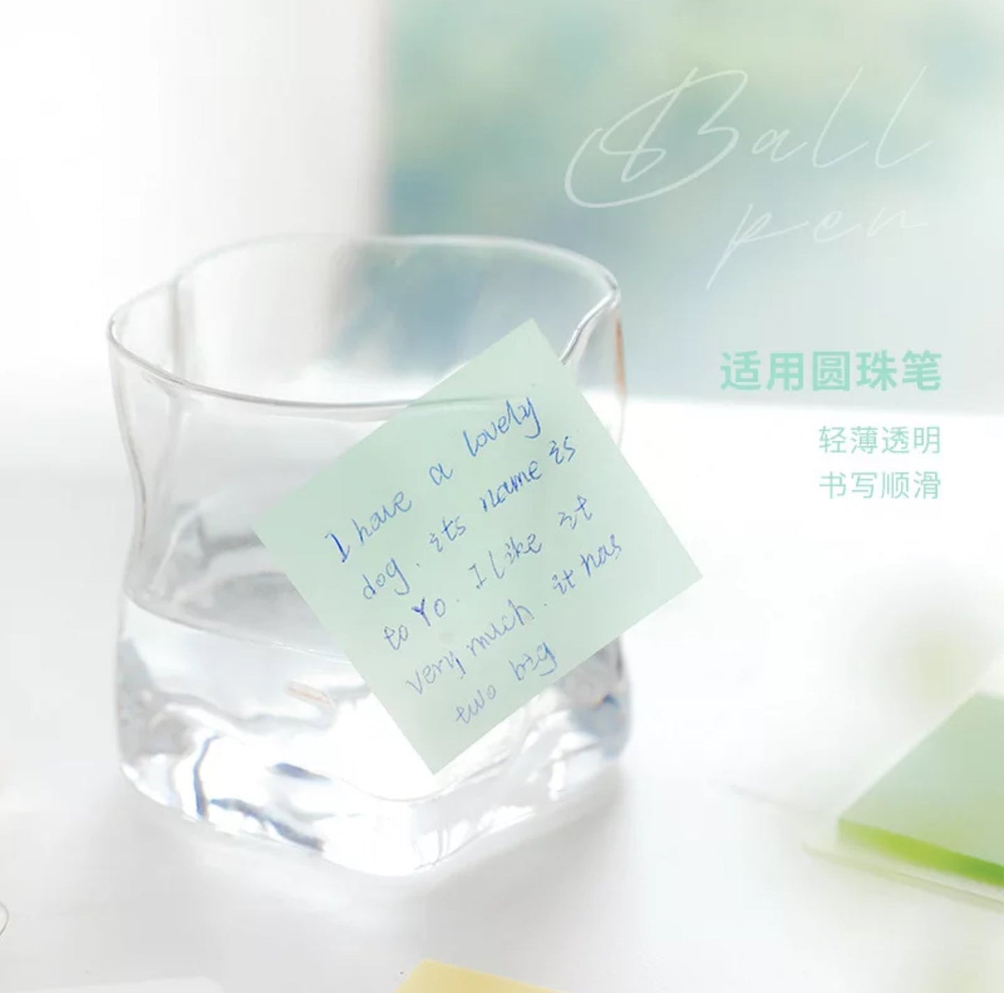 Coloured Transparent Sticky Notes