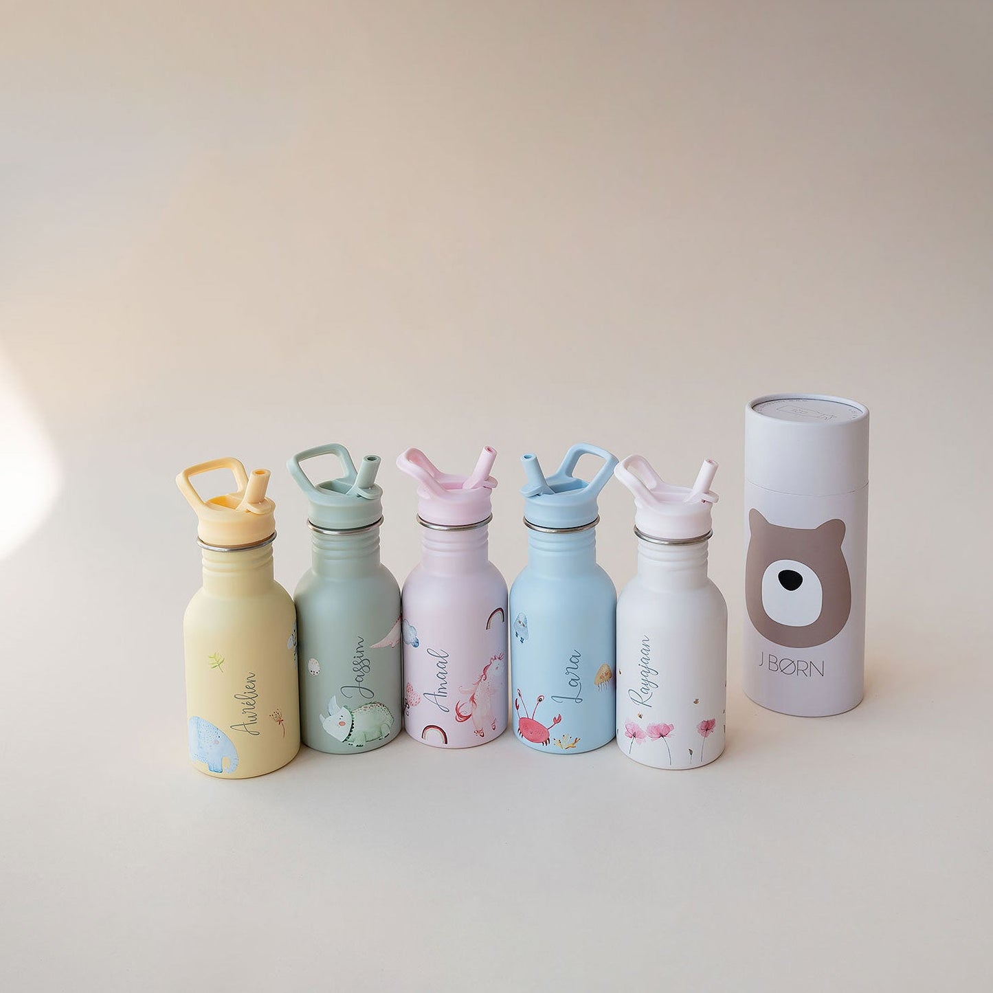 JBØRN Personalised Stainless Steel Kids Water Bottle