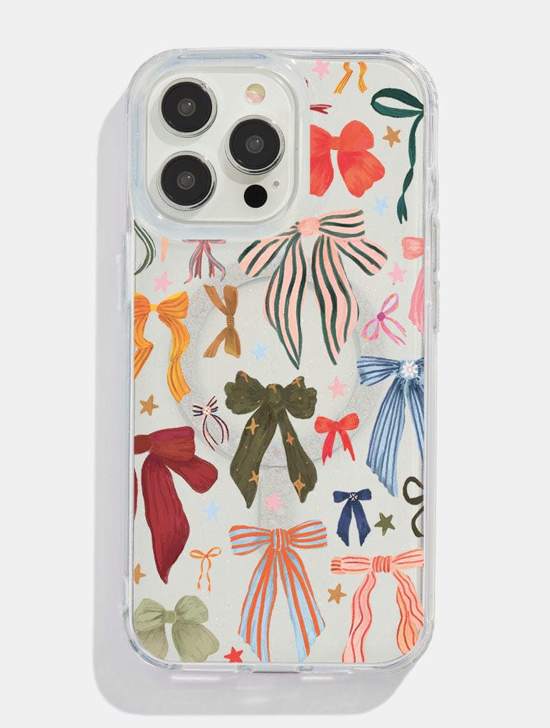 Kate Fox x Skinnydip Bows Glitter MagSafe iPhone Case