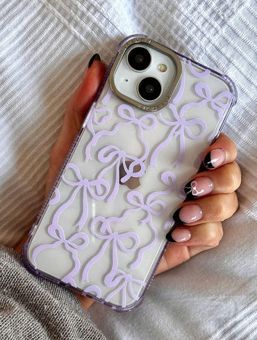 Lilac Bows Shock iPhone Case