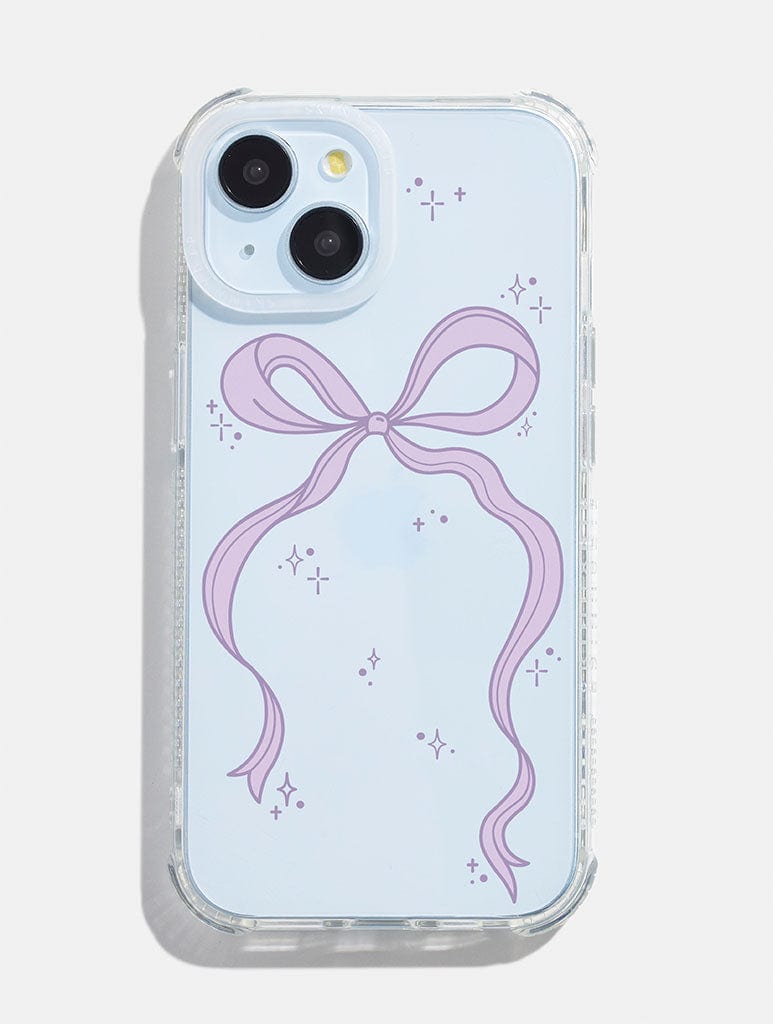 Lilac Single Bow Shock iPhone Case