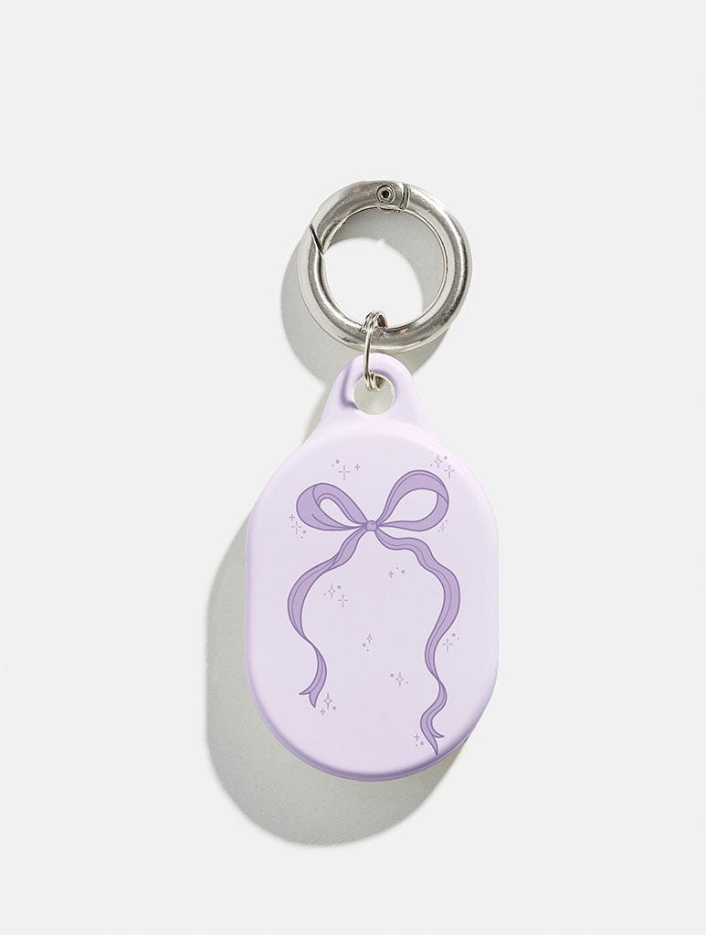 Lilac Single Bow AirTag Case in Gloss